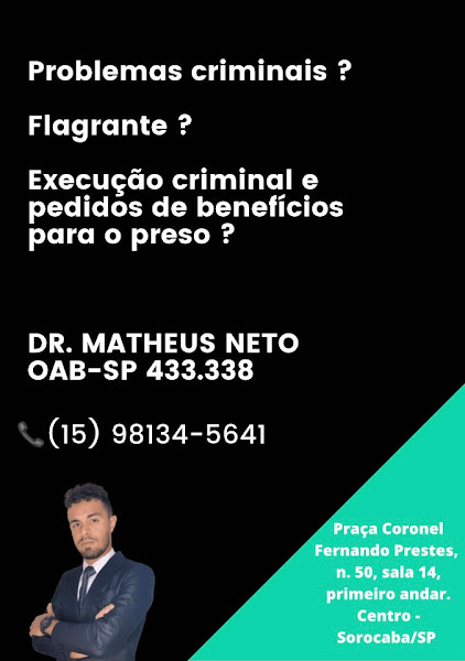 Foto 3 ADVOCACIA CRIMINAL SOROCABA - DR. MATHEUS NETO Foto 3 ADVOCACIA CRIMINAL SOROCABA - DR. MATHEUS NETO
