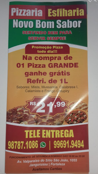 Foto 3 Pizzaria Novo Bom Sabor